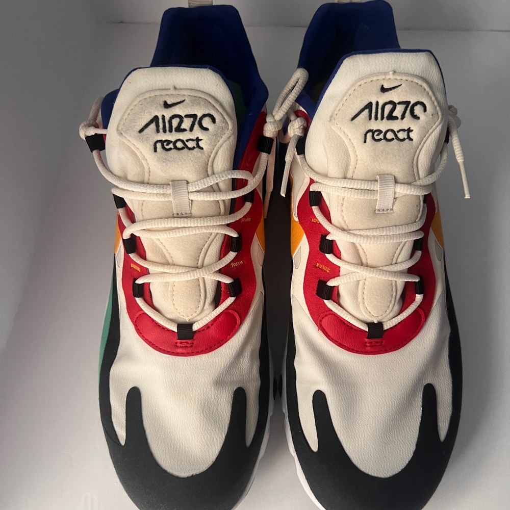 Nike Air Max React 270 Red, Black, White,green,and Orange